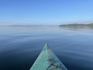 Exploring the Waters of Penobscot Bay in a campground kayak!