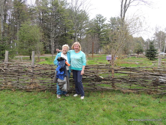 A waddle fence rebuilt...thank you Anita and Cheryl