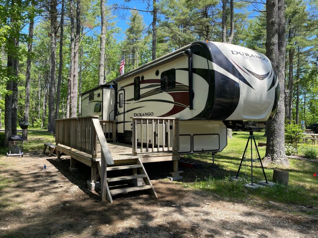 50 amp site with space for a 45' 5th wheel